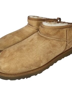 UGG Men’s SZ 11 CHESTNUT Suede CLASSIC ULTRA MINI 1137391 Boots AUTHENTIC SHOES